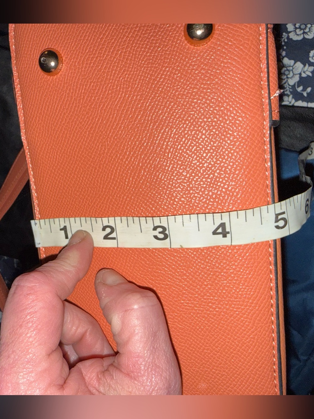 Structured Striped Tote Bag in Burnt Orange with bonus purse NEW - Picture 7 of 7